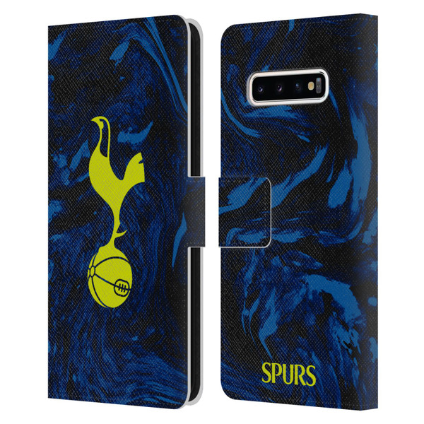 Tottenham Hotspur F.C. 2021/22 Badge Kit Away Leather Book Wallet Case Cover For Samsung Galaxy S10+ / S10 Plus
