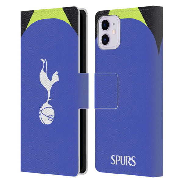 Tottenham Hotspur F.C. 2022/23 Badge Kit Away Leather Book Wallet Case Cover For Apple iPhone 11