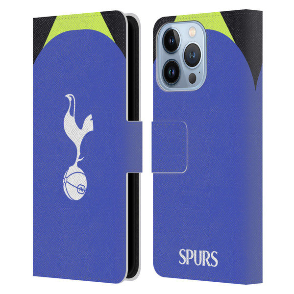 Tottenham Hotspur F.C. 2022/23 Badge Kit Away Leather Book Wallet Case Cover For Apple iPhone 13 Pro