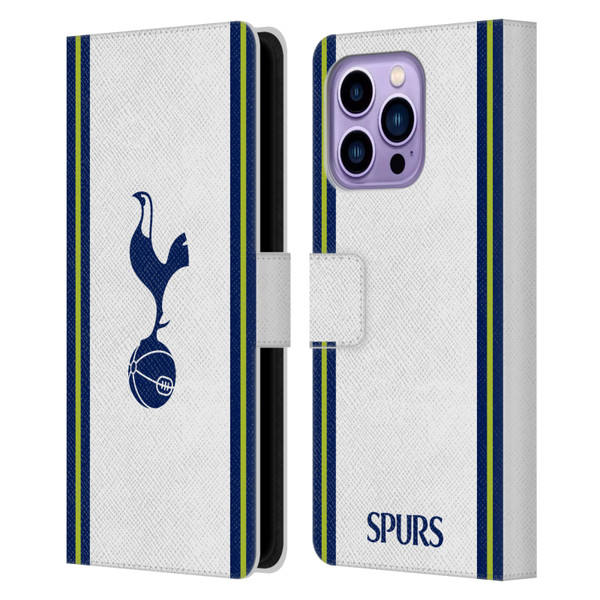 Tottenham Hotspur F.C. 2022/23 Badge Kit Home Leather Book Wallet Case Cover For Apple iPhone 14 Pro Max