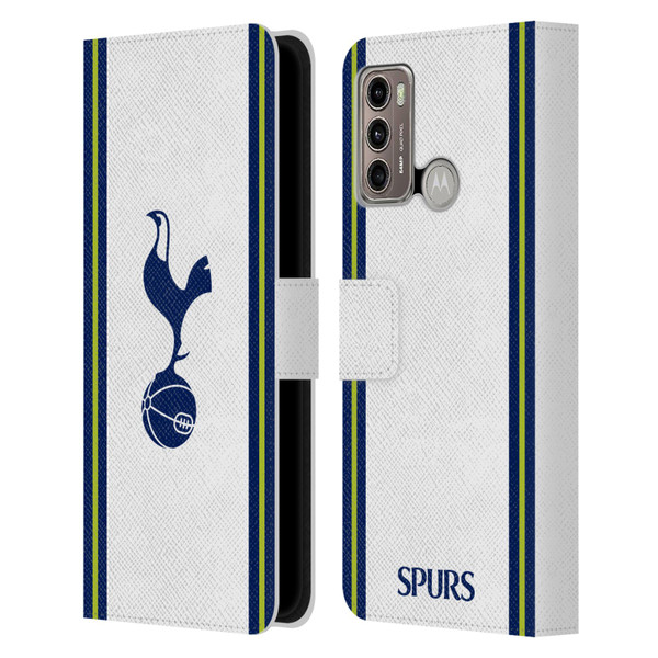 Tottenham Hotspur F.C. 2022/23 Badge Kit Home Leather Book Wallet Case Cover For Motorola Moto G60 / Moto G40 Fusion