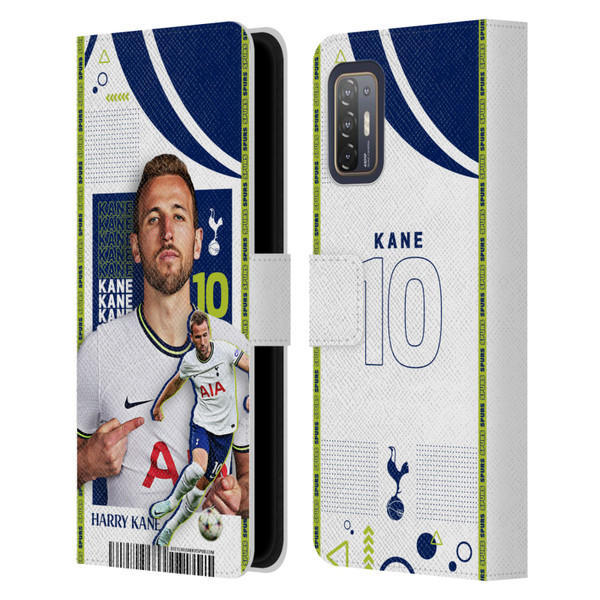 Tottenham Hotspur F.C. 2022/23 First Team Harry Kane Leather Book Wallet Case Cover For HTC Desire 21 Pro 5G