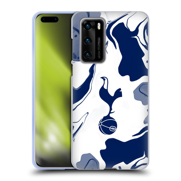 Tottenham Hotspur F.C. Badge Blue And White Marble Soft Gel Case for Huawei P40 5G