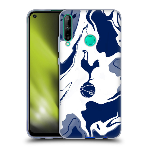 Tottenham Hotspur F.C. Badge Blue And White Marble Soft Gel Case for Huawei P40 lite E