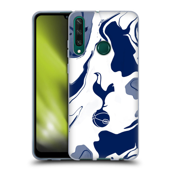 Tottenham Hotspur F.C. Badge Blue And White Marble Soft Gel Case for Huawei Y6p