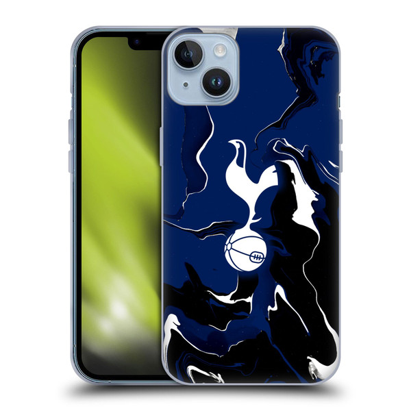 Tottenham Hotspur F.C. Badge Marble Soft Gel Case for Apple iPhone 14 Plus