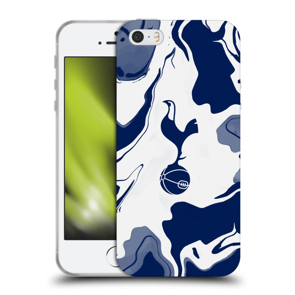 Tottenham Hotspur F.C. Badge Blue And White Marble Soft Gel Case for Apple iPhone 5 / 5s / iPhone SE 2016