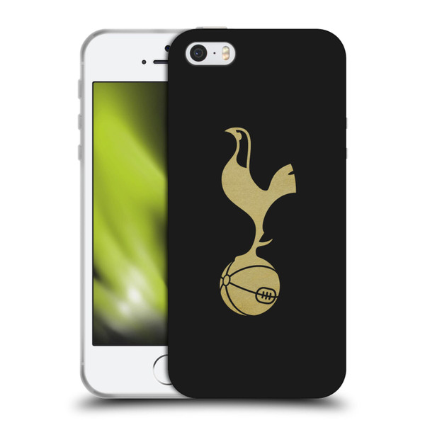 Tottenham Hotspur F.C. Badge Black And Gold Soft Gel Case for Apple iPhone 5 / 5s / iPhone SE 2016