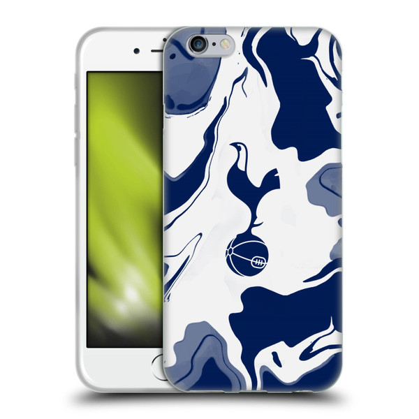 Tottenham Hotspur F.C. Badge Blue And White Marble Soft Gel Case for Apple iPhone 6 / iPhone 6s