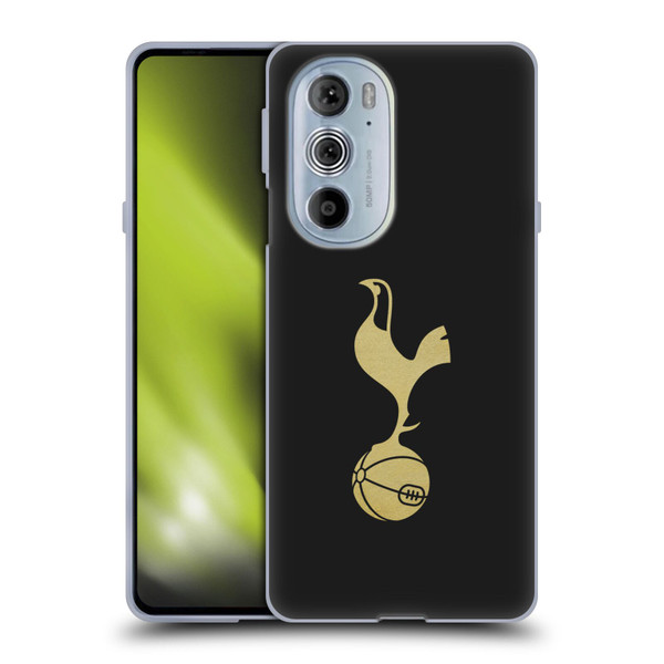Tottenham Hotspur F.C. Badge Black And Gold Soft Gel Case for Motorola Edge X30