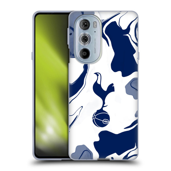 Tottenham Hotspur F.C. Badge Blue And White Marble Soft Gel Case for Motorola Edge X30