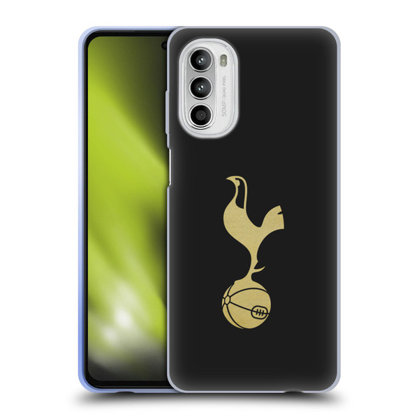Tottenham Hotspur F.C. Badge Black And Gold Soft Gel Case for Motorola Moto G52