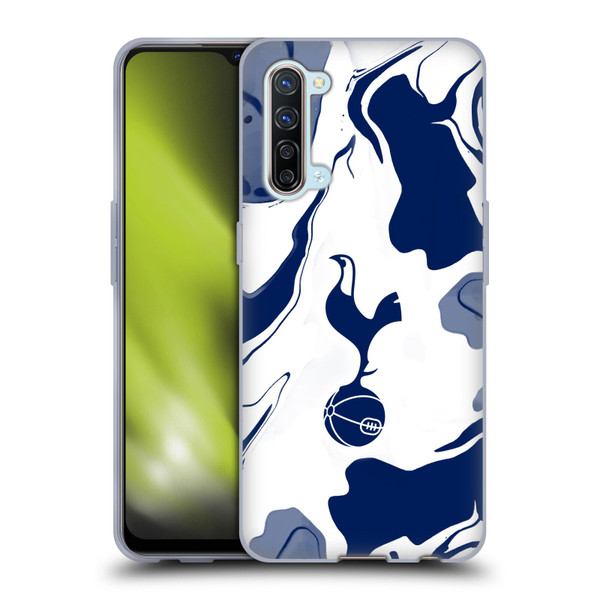 Tottenham Hotspur F.C. Badge Blue And White Marble Soft Gel Case for OPPO Find X2 Lite 5G