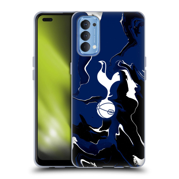 Tottenham Hotspur F.C. Badge Marble Soft Gel Case for OPPO Reno 4 5G