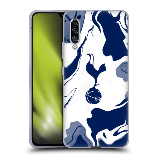 Tottenham Hotspur F.C. Badge Blue And White Marble Soft Gel Case for Samsung Galaxy A90 5G (2019)