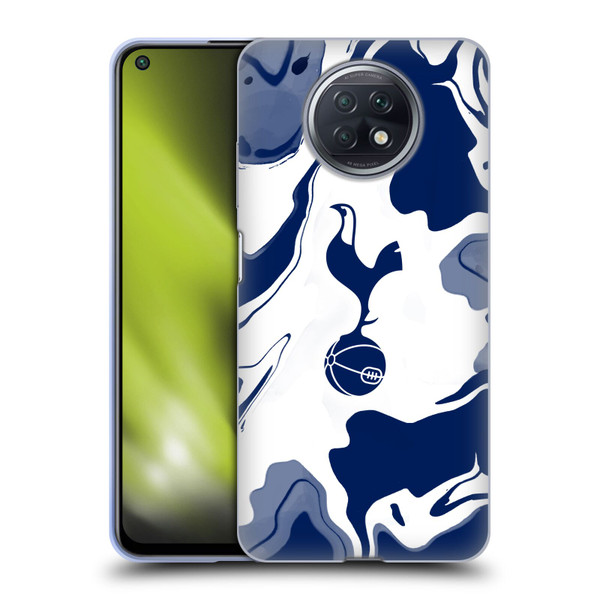 Tottenham Hotspur F.C. Badge Blue And White Marble Soft Gel Case for Xiaomi Redmi Note 9T 5G
