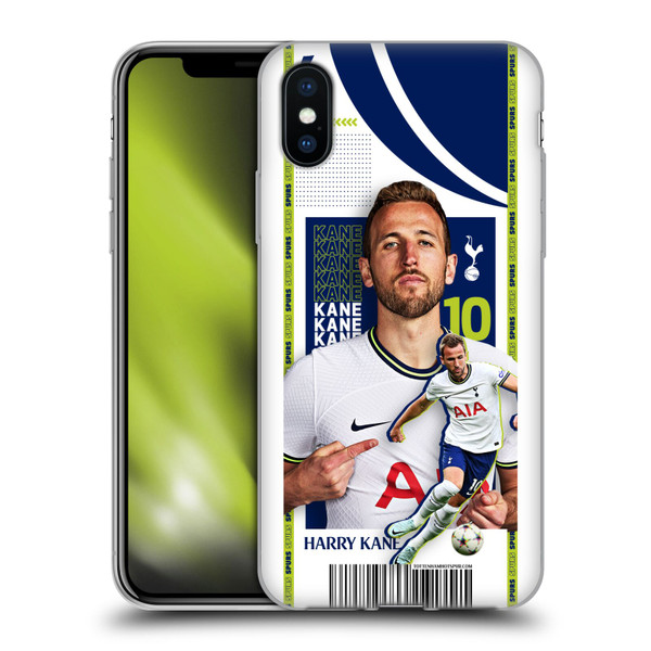 Tottenham Hotspur F.C. 2022/23 First Team Harry Kane Soft Gel Case for Apple iPhone X / iPhone XS