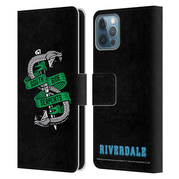 Riverdale Art South Side Serpents Leather Book Wallet Case Cover For Apple iPhone 12 / iPhone 12 Pro