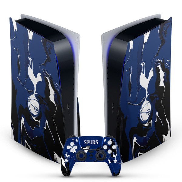 Tottenham Hotspur F.C. Logo Art Marble Vinyl Sticker Skin Decal Cover for Sony PS5 Disc Edition Bundle