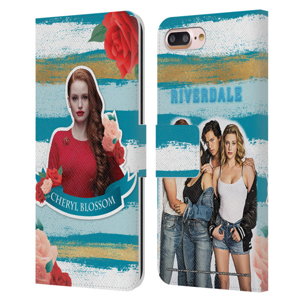Riverdale Graphics Cheryl Blossom Leather Book Wallet Case Cover For Apple iPhone 7 Plus / iPhone 8 Plus