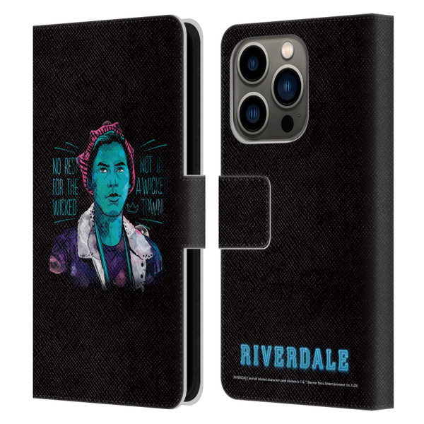 Riverdale Art Jughead Jones Leather Book Wallet Case Cover For Apple iPhone 14 Pro