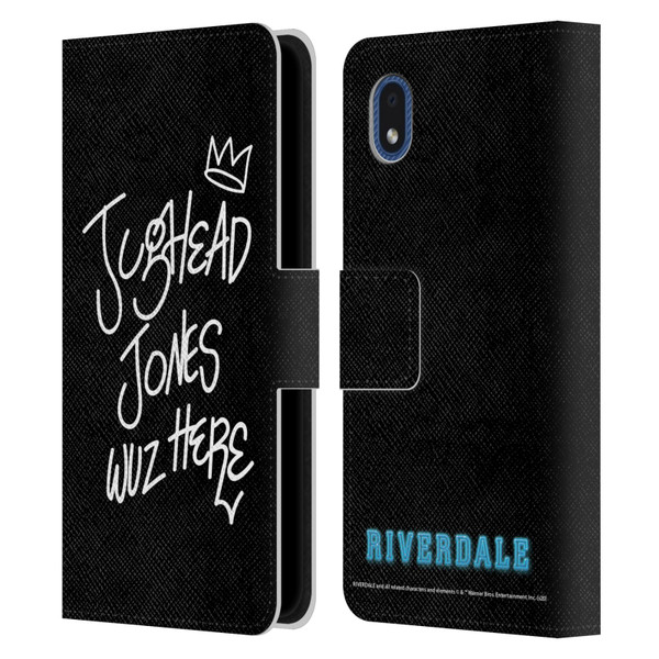 Riverdale Graphic Art Jughead Wuz Here Leather Book Wallet Case Cover For Samsung Galaxy A01 Core (2020)