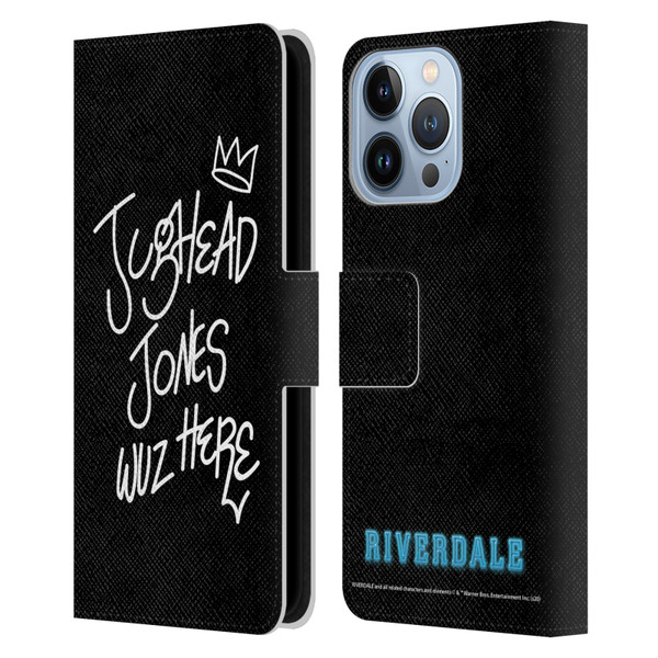 Riverdale Graphic Art Jughead Wuz Here Leather Book Wallet Case Cover For Apple iPhone 13 Pro