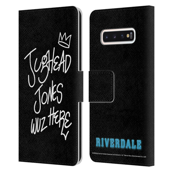 Riverdale Graphic Art Jughead Wuz Here Leather Book Wallet Case Cover For Samsung Galaxy S10