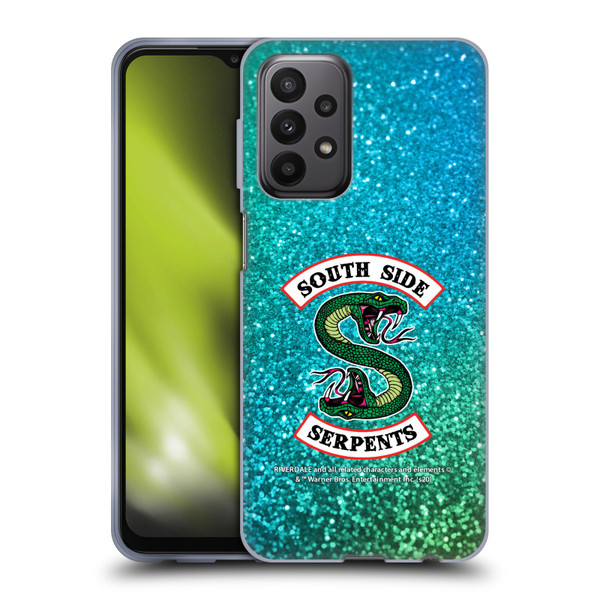 Riverdale South Side Serpents Glitter Print Logo Soft Gel Case for Samsung Galaxy A23 / 5G (2022)
