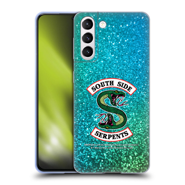 Riverdale South Side Serpents Glitter Print Logo Soft Gel Case for Samsung Galaxy S21 5G