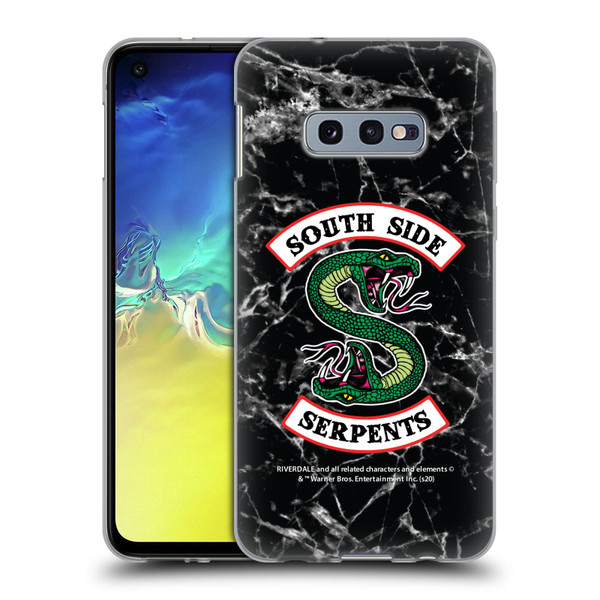 Riverdale South Side Serpents Black And White Marble Logo Soft Gel Case for Samsung Galaxy S10e