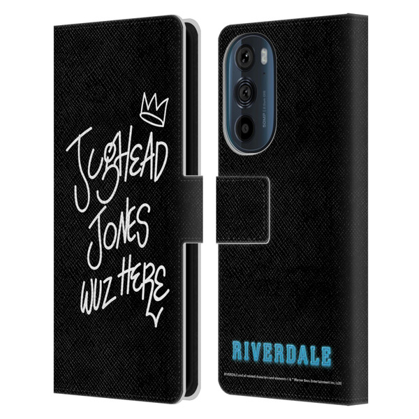 Riverdale Graphic Art Jughead Wuz Here Leather Book Wallet Case Cover For Motorola Edge 30