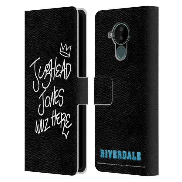 Riverdale Graphic Art Jughead Wuz Here Leather Book Wallet Case Cover For Nokia C30