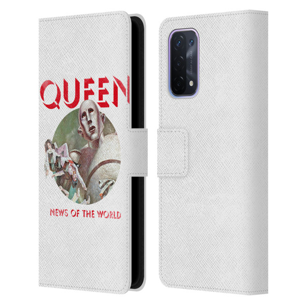 Queen Key Art News Of The World Leather Book Wallet Case Cover For OPPO A54 5G