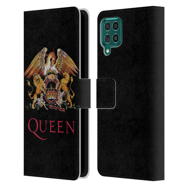 Queen Key Art Crest Leather Book Wallet Case Cover For Samsung Galaxy F62 (2021)