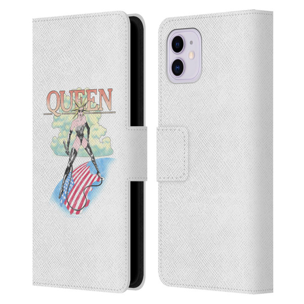 Queen Key Art Vintage Tour Leather Book Wallet Case Cover For Apple iPhone 11