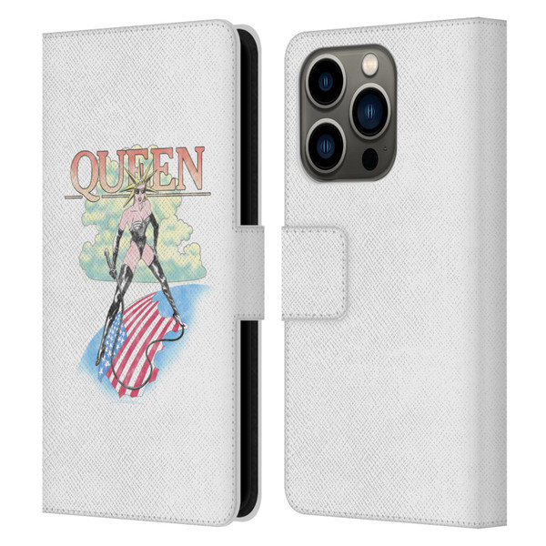 Queen Key Art Vintage Tour Leather Book Wallet Case Cover For Apple iPhone 14 Pro