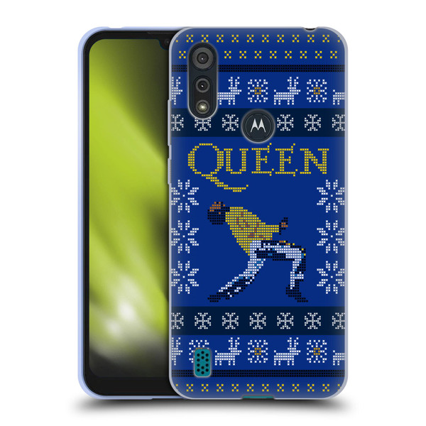 Queen Christmas Freddie Mercury Knitwork Soft Gel Case for Motorola Moto E6s (2020)