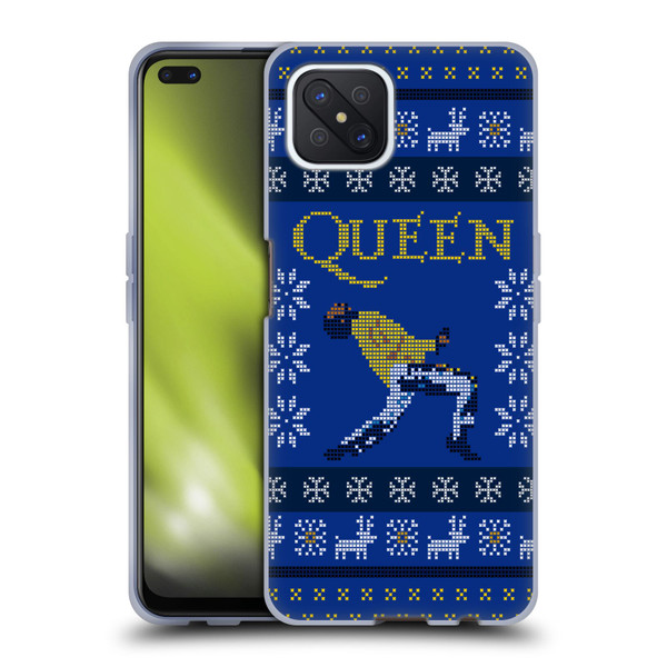 Queen Christmas Freddie Mercury Knitwork Soft Gel Case for OPPO Reno4 Z 5G