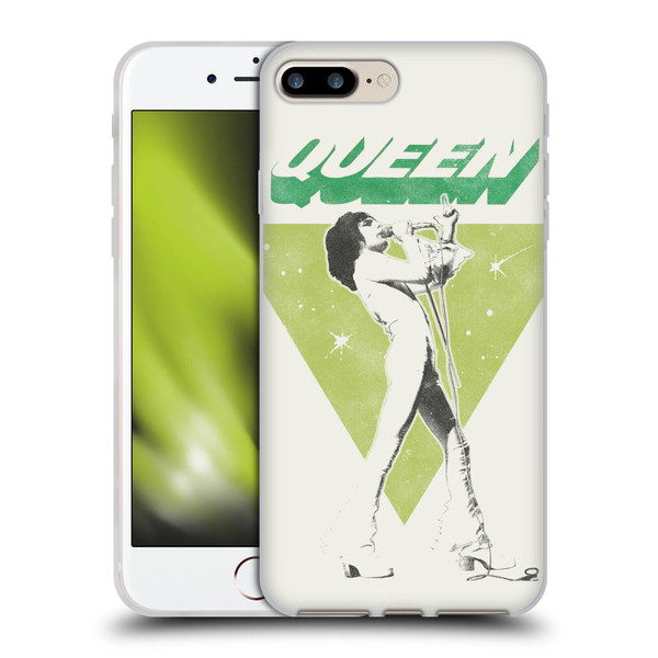 Queen Key Art Freddie Mercury Soft Gel Case for Apple iPhone 7 Plus / iPhone 8 Plus