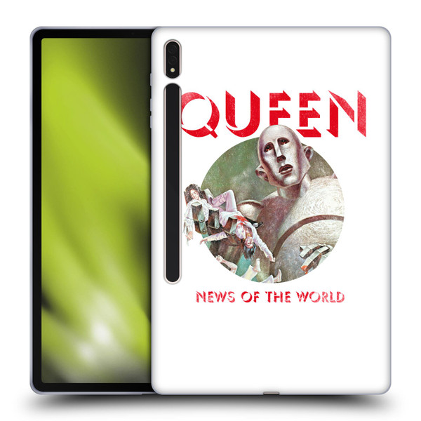 Queen Key Art News Of The World Soft Gel Case for Samsung Galaxy Tab S8 Plus