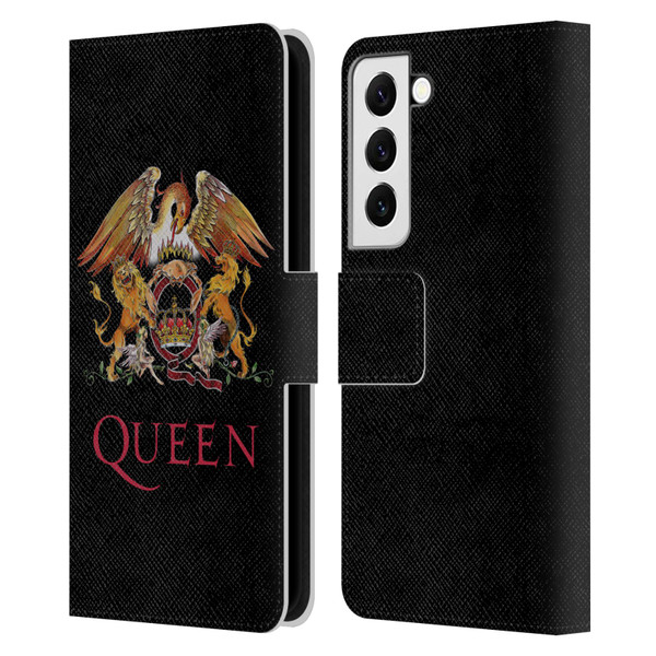 Queen Key Art Crest Leather Book Wallet Case Cover For Samsung Galaxy S22 5G