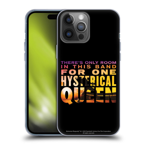 Queen Bohemian Rhapsody Hysterical Quote Soft Gel Case for Apple iPhone 14 Pro Max