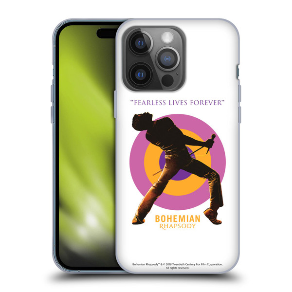 Queen Bohemian Rhapsody Fearless Lives Forever Soft Gel Case for Apple iPhone 14 Pro
