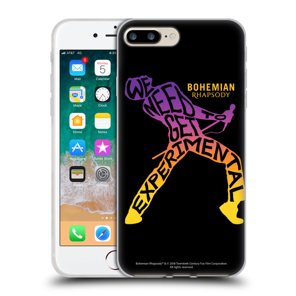 Queen Bohemian Rhapsody Experimental Quote Soft Gel Case for Apple iPhone 7 Plus / iPhone 8 Plus