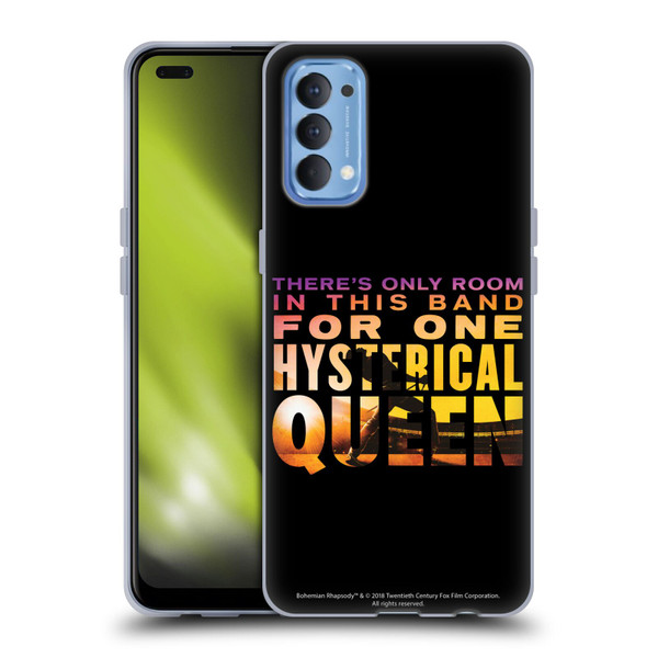 Queen Bohemian Rhapsody Hysterical Quote Soft Gel Case for OPPO Reno 4 5G