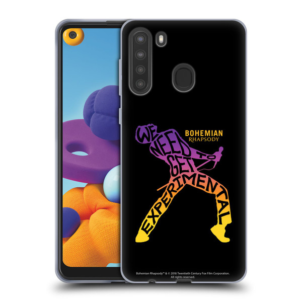 Queen Bohemian Rhapsody Experimental Quote Soft Gel Case for Samsung Galaxy A21 (2020)