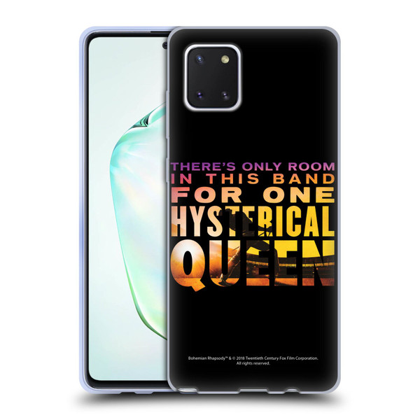 Queen Bohemian Rhapsody Hysterical Quote Soft Gel Case for Samsung Galaxy Note10 Lite