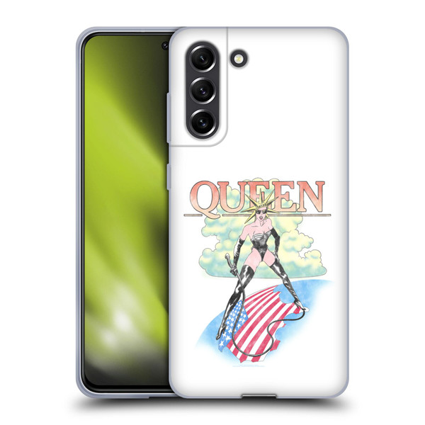 Queen Key Art Vintage Tour Soft Gel Case for Samsung Galaxy S21 FE 5G