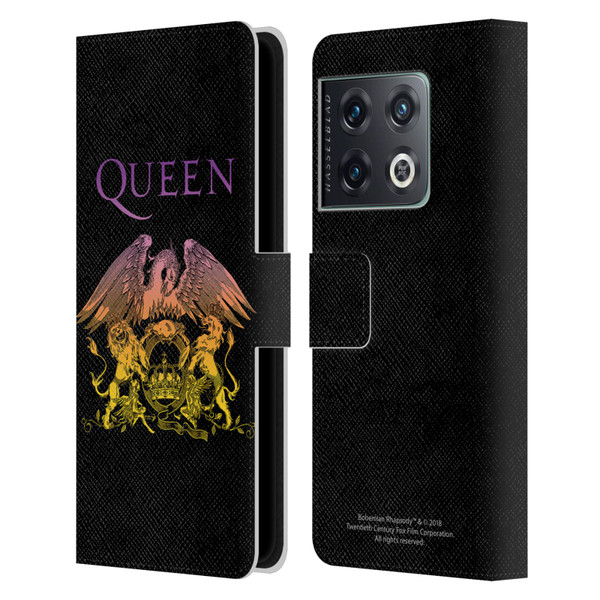 Queen Bohemian Rhapsody Logo Crest Leather Book Wallet Case Cover For OnePlus 10 Pro
